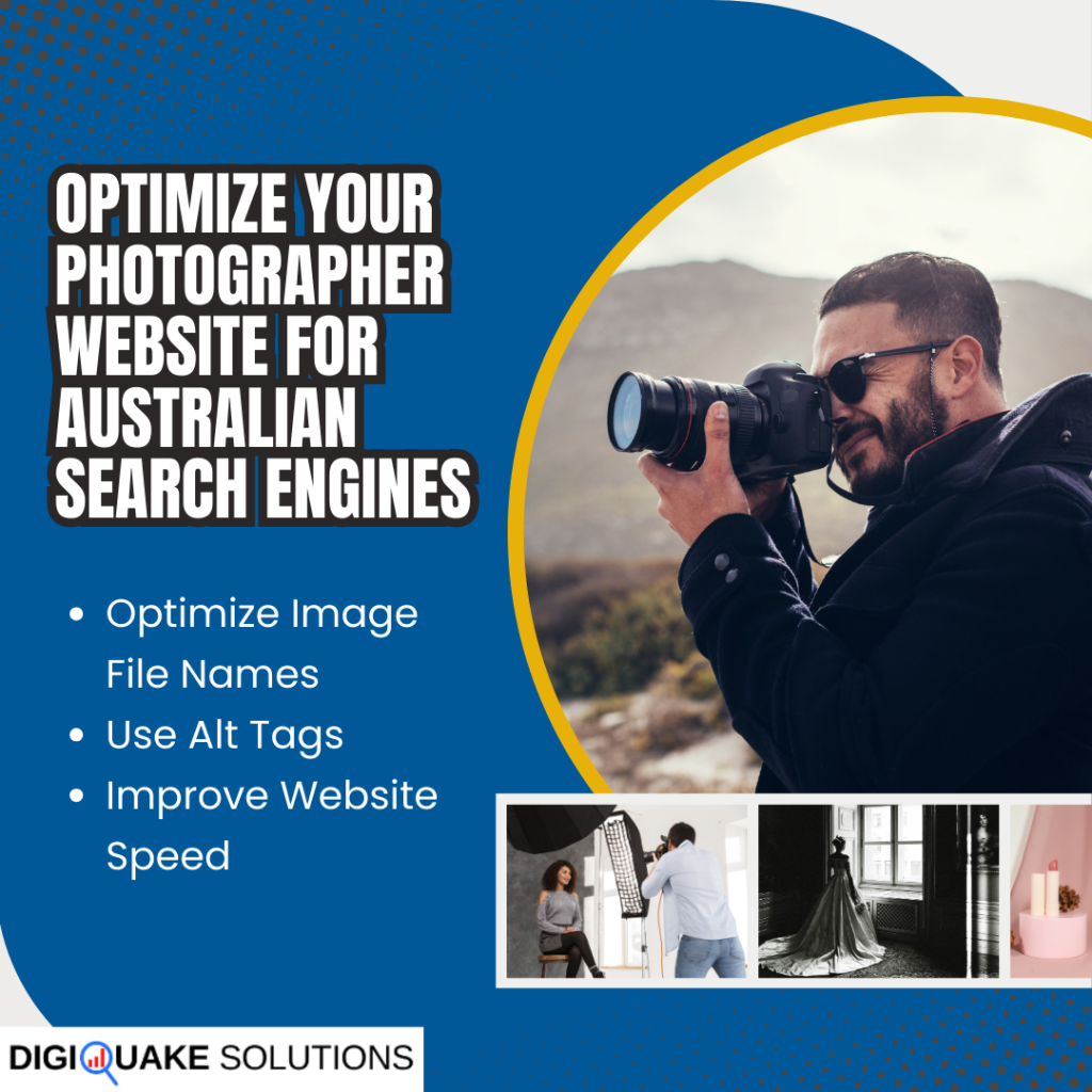 Optimize Your Photographer Website for Australian Search Engines - Digiquake Solutions.